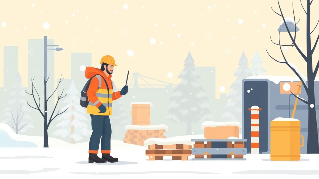 An informative visual explaining winter Weather Work Safety for beginners and professionals