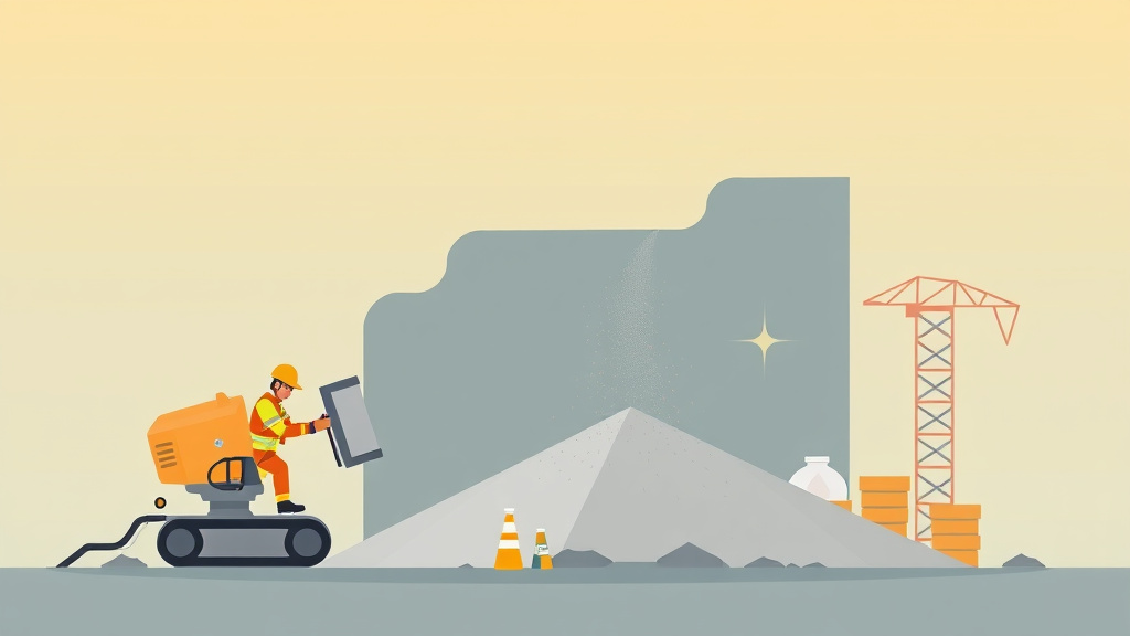 Detailed visual representation of concrete Silica Exposure