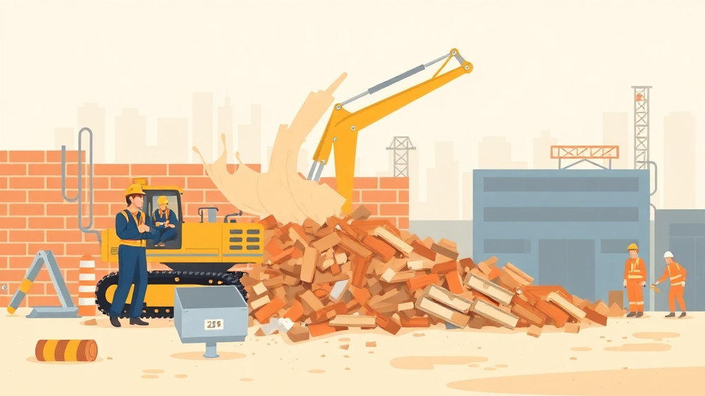 An informative visual explaining demolition Debris Removal for beginners and professionals