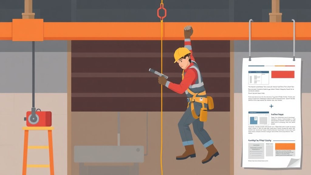 Clear illustration of general Laborer Fall Protection with supporting details