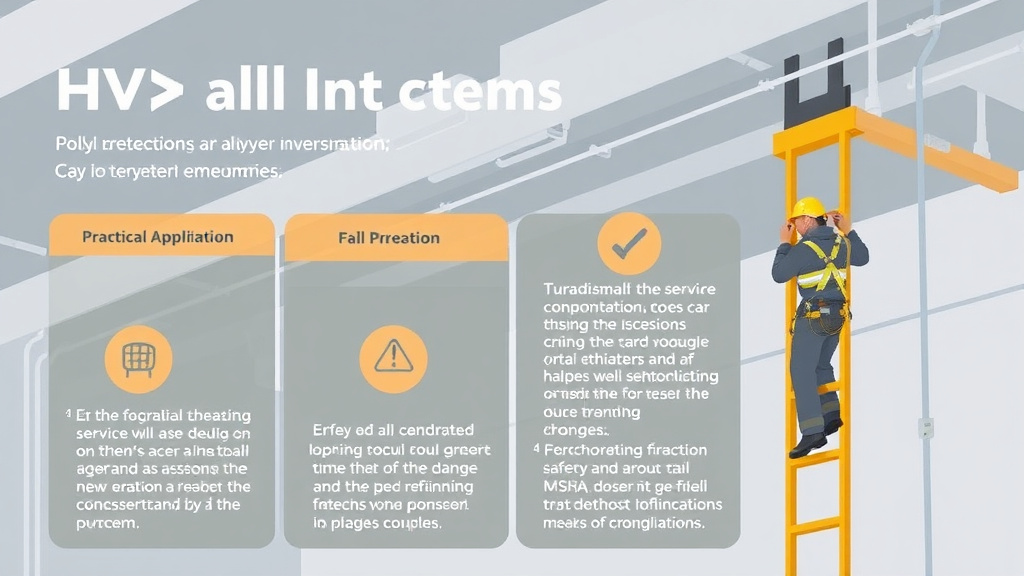 Real-world application diagram for HVAC Fall Protection