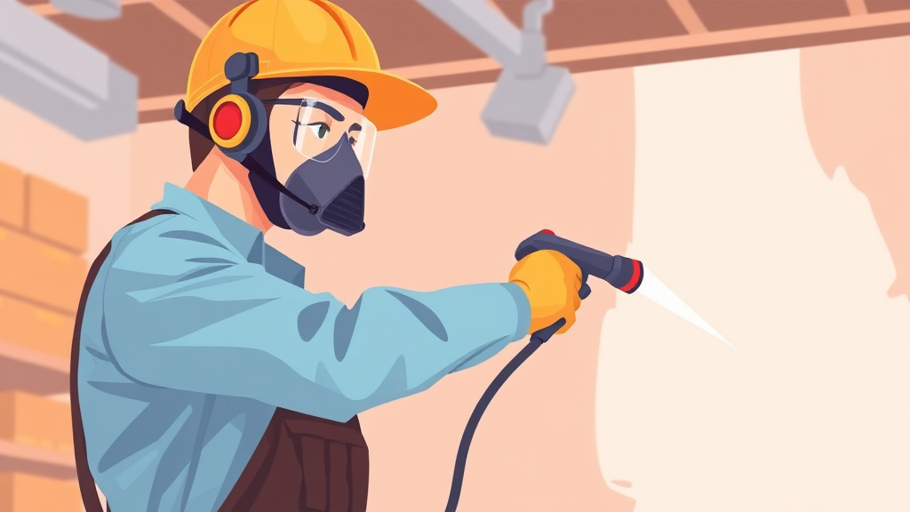 A professional illustration depicting painter Respiratory Protection