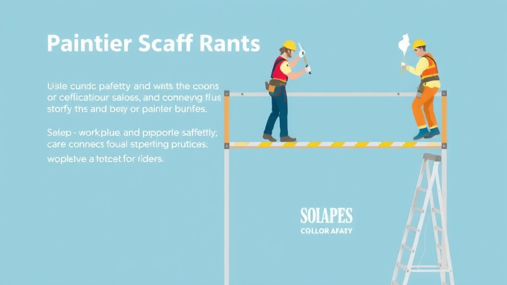 Action-oriented illustration showing how to apply painter Scaffold Safety