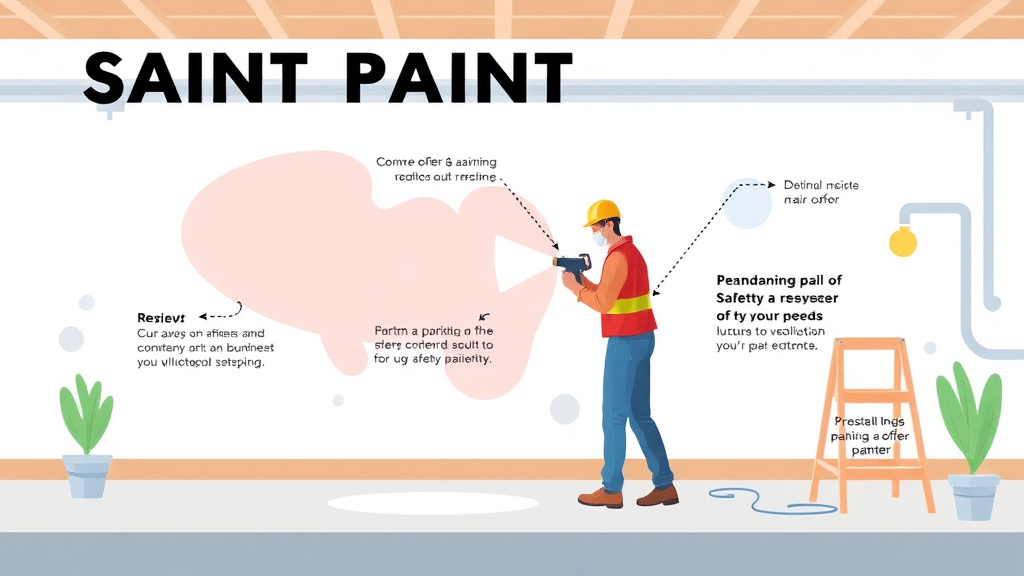 Action-oriented illustration showing how to apply painter Spray Painting Safety
