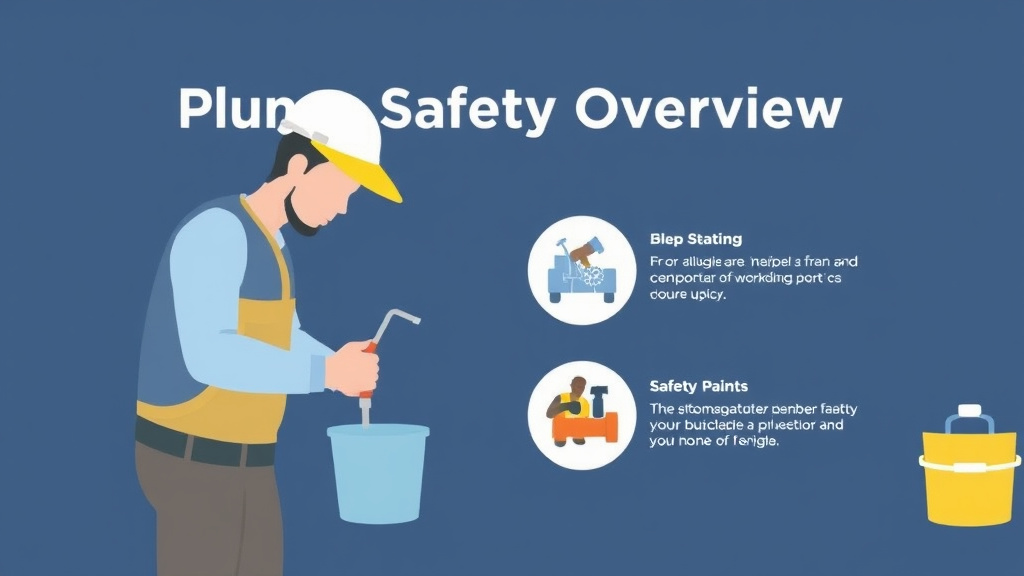Action-oriented illustration showing how to apply plumber Safety Overview