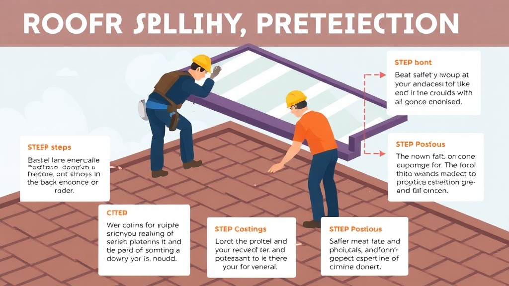 Action-oriented illustration showing how to apply roofer Skylight Protection