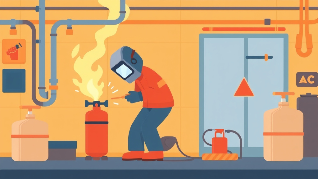 Conceptual diagram showing how welder Gas Cylinder Safety works in practice