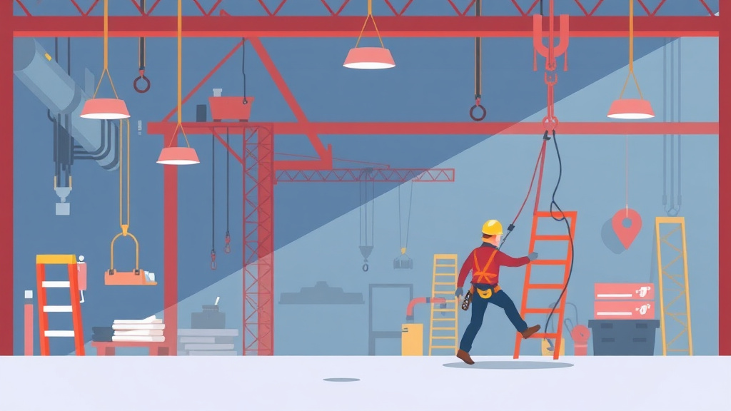 Visual overview of fall Protection Awareness Training with key concepts highlighted