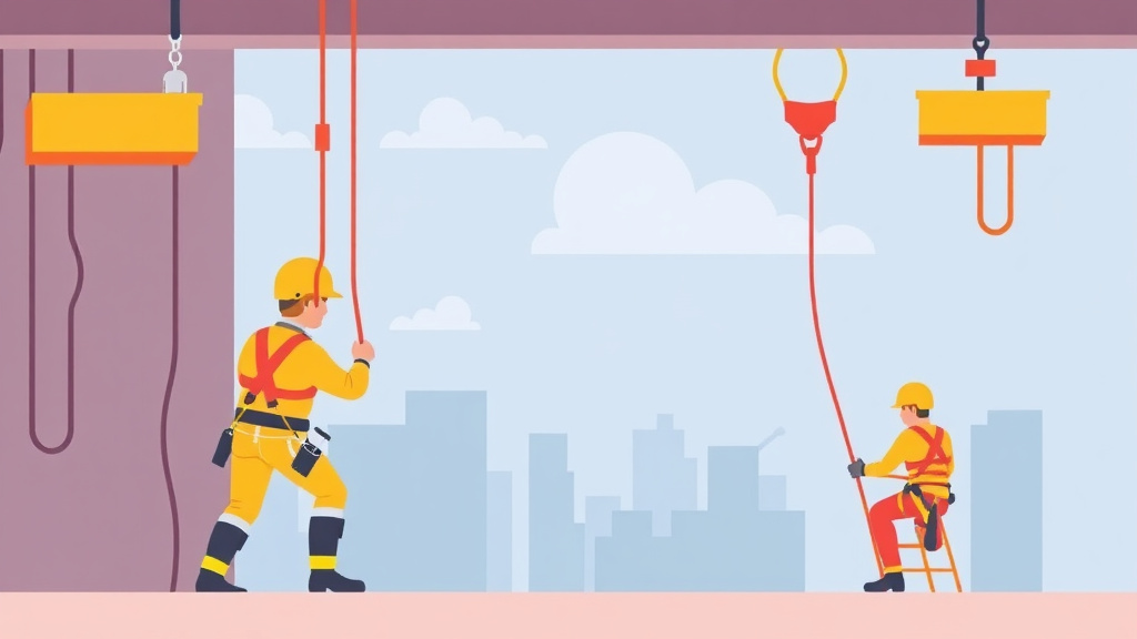 Educational graphic covering the essentials of fall Protection Retraining Requirements
