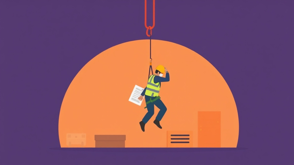 A professional illustration depicting fall Protection Training Documentation