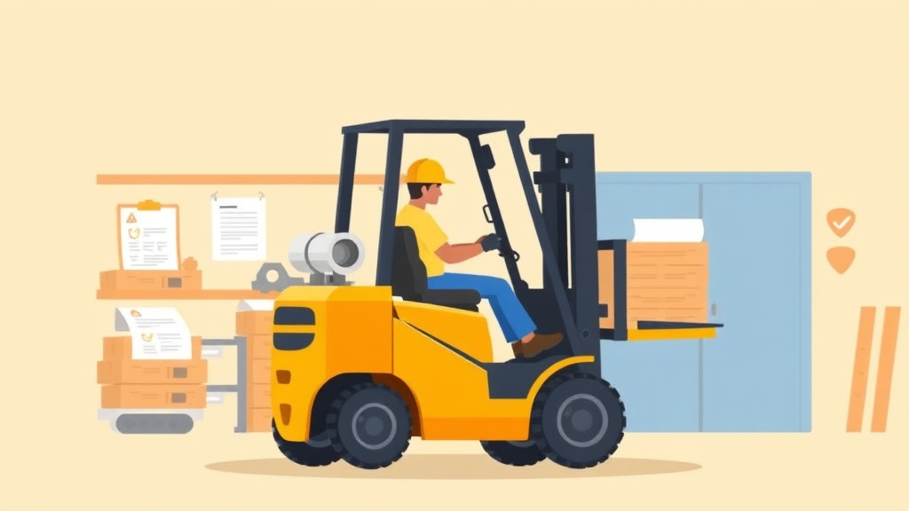 Visual overview of forklift Operator Training Requirements with key concepts highlighted