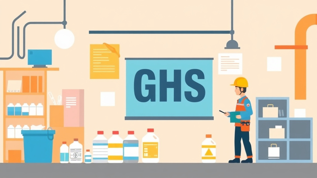 Educational graphic covering the essentials of GHS Training Requirements