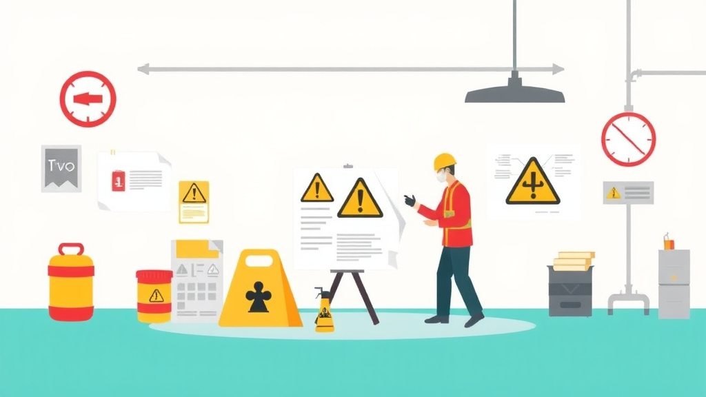 Educational graphic covering the essentials of hazcom Training Documentation Requirements