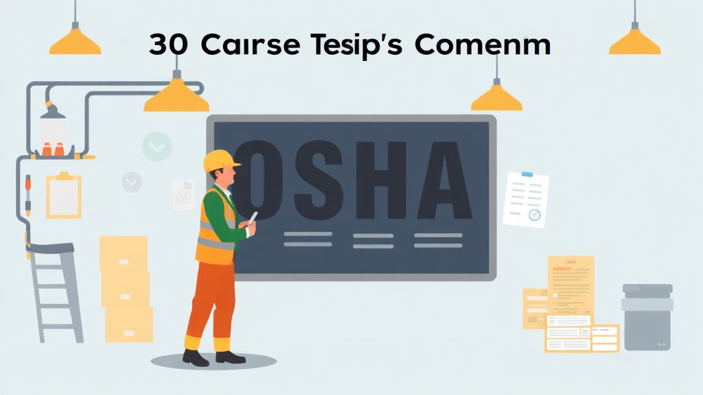 A professional illustration depicting OSHA 30 Course Topics Covered
