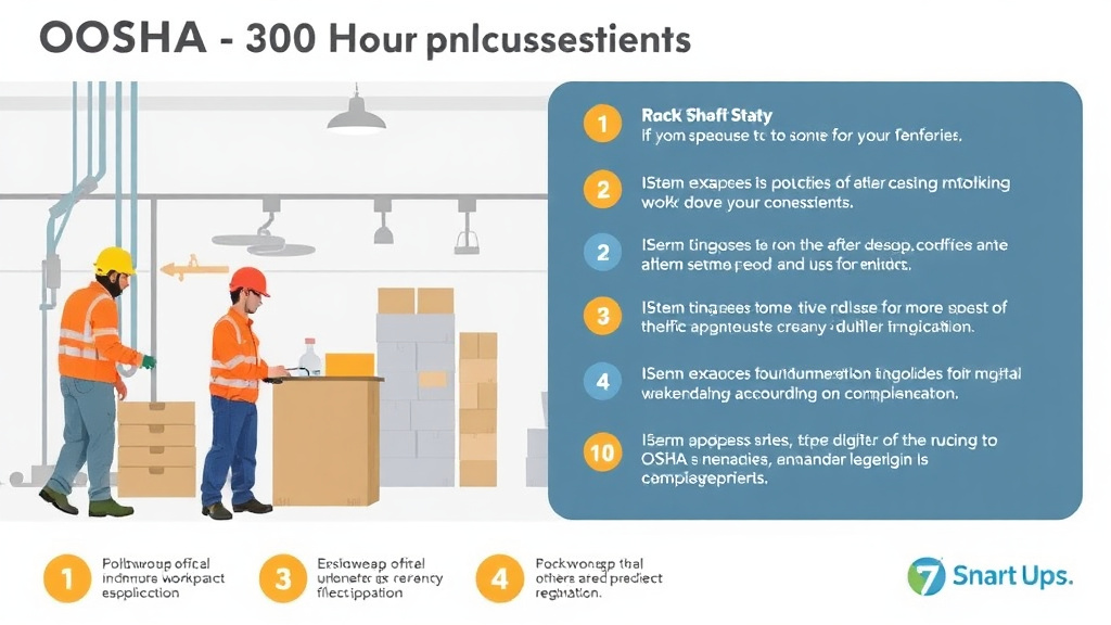 Practical checklist visual for OSHA 30 Hour General Industry
