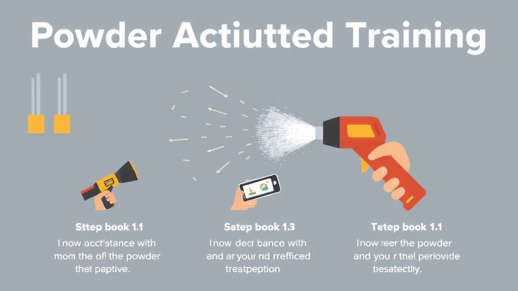 Action-oriented illustration showing how to apply powder Actuated Tool Training
