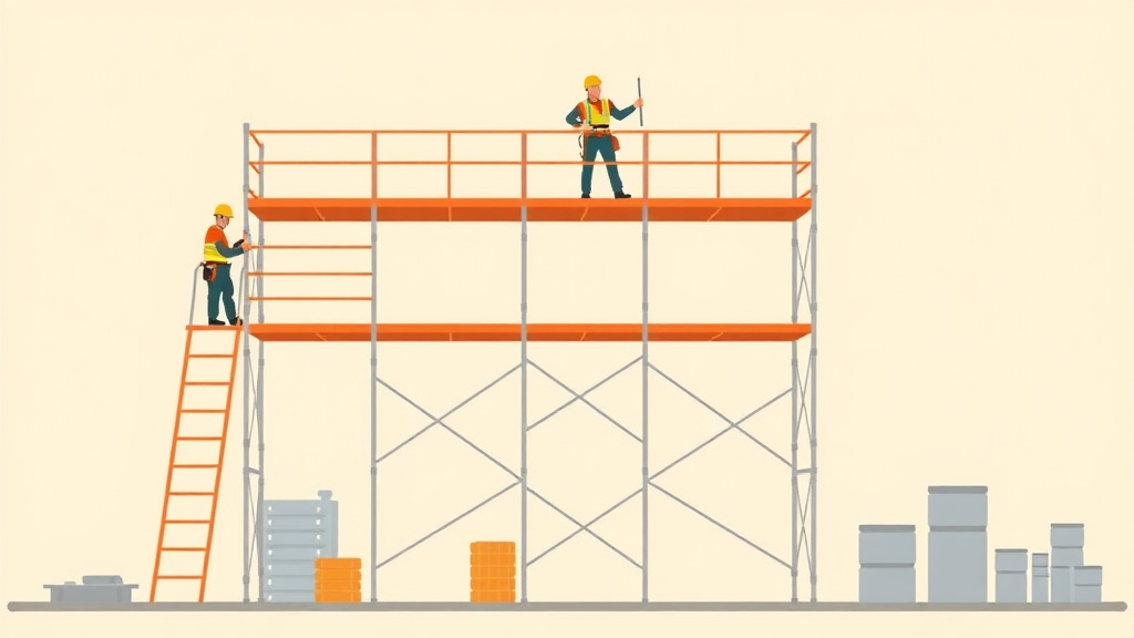 An informative visual explaining scaffold Training Requirements for beginners and professionals