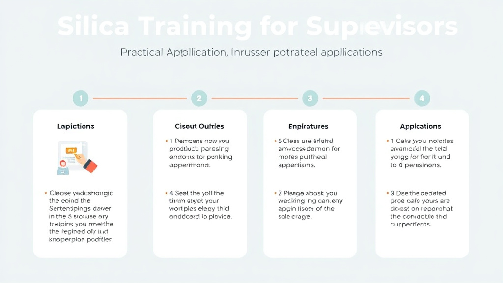 Practical workflow diagram for silica Training for Supervisors