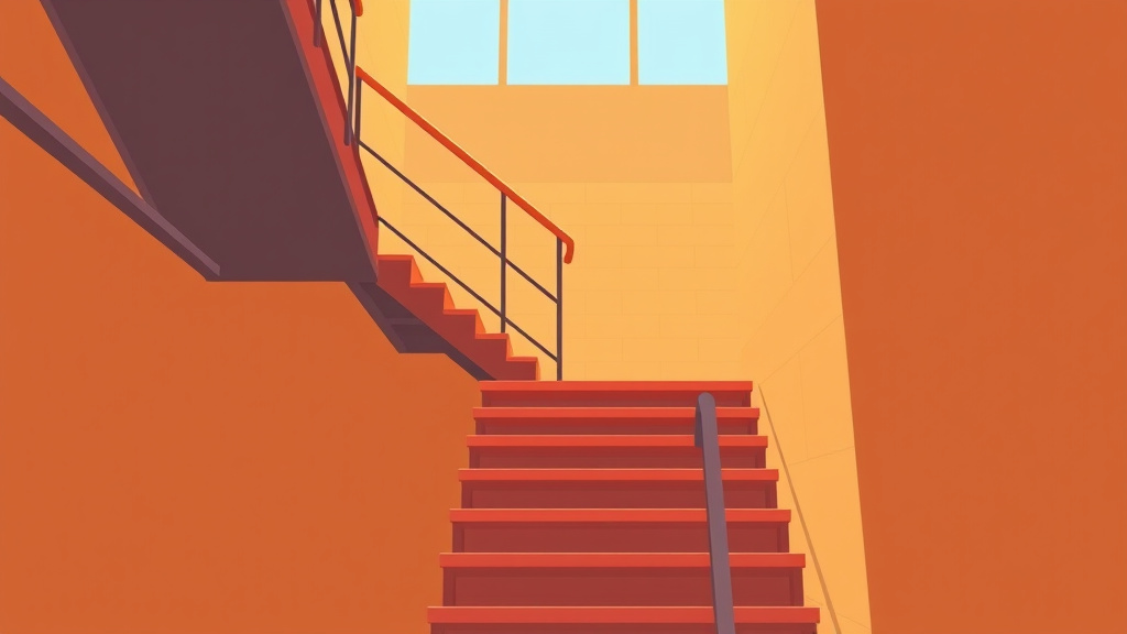 Clear illustration of stairway Ladder Training with supporting details